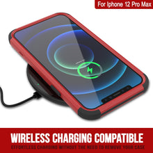 Charger l&#39;image dans la galerie, Punkcase for iPhone 12 Pro Max Belt Clip Multilayer Holster Case [Patron Series] [Red-Black] 
