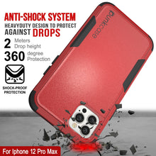 Charger l&#39;image dans la galerie, Punkcase for iPhone 12 Pro Max Belt Clip Multilayer Holster Case [Patron Series] [Red-Black] (Color in image: Pink)
