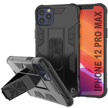 Load image into Gallery viewer, Punkcase iPhone 12 Pro Max Case [ArmorShield Series] Military Style Protective Dual Layer Case Black (Color in image: black)
