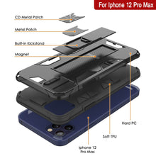 Load image into Gallery viewer, Punkcase iPhone 12 Pro Max Case [ArmorShield Series] Military Style Protective Dual Layer Case Black (Color in image: Rose Gold)
