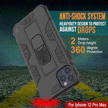 Load image into Gallery viewer, Punkcase iPhone 12 Pro Max Case [ArmorShield Series] Military Style Protective Dual Layer Case Black (Color in image: Gold)
