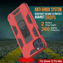 Load image into Gallery viewer, Punkcase iPhone 12 Pro Max Case [ArmorShield Series] Military Style Protective Dual Layer Case Red (Color in image: black)
