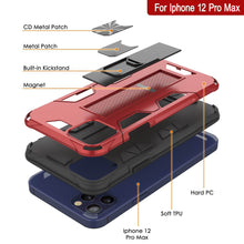 Load image into Gallery viewer, Punkcase iPhone 12 Pro Max Case [ArmorShield Series] Military Style Protective Dual Layer Case Red (Color in image: Gold)
