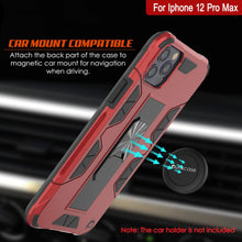 Load image into Gallery viewer, Punkcase iPhone 12 Pro Max Case [ArmorShield Series] Military Style Protective Dual Layer Case Red (Color in image: Navy Blue)
