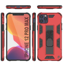 Load image into Gallery viewer, Punkcase iPhone 12 Pro Max Case [ArmorShield Series] Military Style Protective Dual Layer Case Red 

