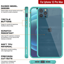 Charger l&#39;image dans la galerie, iPhone 12 Pro Max Case Punkcase® LUCID 2.0 Teal Series w/ PUNK SHIELD Screen Protector | Ultra Fit (Color in image: black)
