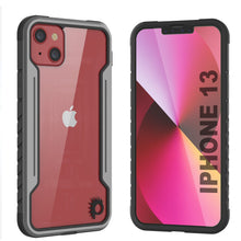 Charger l&#39;image dans la galerie, Punkcase iPhone 13 ravenger Case Protective Military Grade Multilayer Cover [Grey-Black] (Color in image: Grey-Black)
