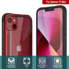 Charger l&#39;image dans la galerie, Punkcase iPhone 14 Plus Ravenger MAG Defense Case Coque Protectrice Multicouche de Qualité Militaire [Rouge]
