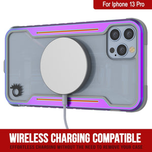Punkcase iPhone 13 Pro ravenger Case Protective Military Grade Multilayer Cover [Rainbow] (Color in image: Navy Blue)