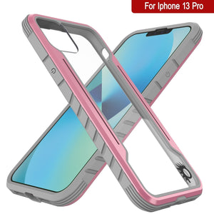Punkcase iPhone 13 Pro ravenger Case Protective Military Grade Multilayer Cover [Rose-Gold] (Color in image: Grey)