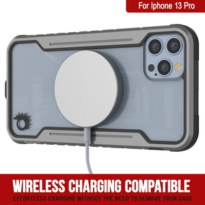 Punkcase iPhone 13 Pro ravenger Case Protective Military Grade Multilayer Cover [Grey-Black] (Color in image: Navy Blue)
