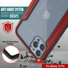 Charger l&#39;image dans la galerie, Punkcase Coque de protection militaire Pro Armor Stealth MAG Defense pour iPhone 15 - Niveau de protection supérieur à plusieurs canapés (Rouge)
