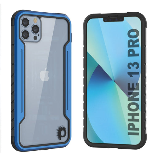 Punkcase iPhone 13 Pro ravenger Case Protective Military Grade Multilayer Cover [Navy Blue] (Color in image: Navy Blue)
