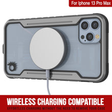 Charger l&#39;image dans la galerie, Coque de protection Punkcase iPhone 15 Pro Max Armor Stealth MAG Defense, de qualité militaire, avec couche de protection multicouche [Gris-noir]
