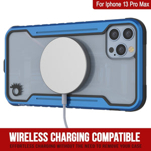 Coque de défense Punkcase Ravenger MAG pour iPhone 14 Pro Max, étui de protection de qualité militaire à plusieurs couches [Bleu Marine]