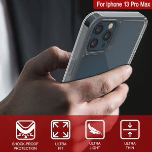 Coque iPhone 13 Pro Max Punkcase® LUCID 2.0 de la série Clear avec protecteur d'écran PUNK SHIELD | Réglage ultra