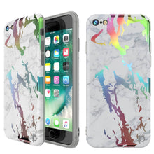 Charger l&#39;image dans la galerie, Punkcase iPhone 8 / 7 Marble Case, Protective Full Body Cover W/9H Tempered Glass Screen Protector (Blanco Marmo) (Color in image: Blanco Marmo)
