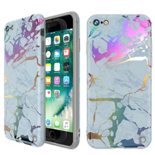 Charger l&#39;image dans la galerie, Punkcase iPhone SE (4.7&quot;) Marble Case, Protective Full Body Cover W/9H Tempered Glass Screen Protector (Blue Marmo) (Color in image: Blue Marmo)
