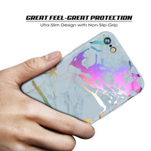 Charger l&#39;image dans la galerie, Punkcase iPhone SE (4.7&quot;) Marble Case, Protective Full Body Cover W/9H Tempered Glass Screen Protector (Blue Marmo) (Color in image: Blanco Marmo)

