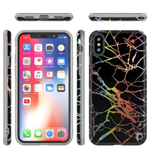 Load image into Gallery viewer, Punkcase iPhone X Marble Case, Protective Full Body Cover W/9H Tempered Glass Screen Protector (Black Mirage) 
