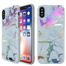Load image into Gallery viewer, Punkcase iPhone XR Marble Case, Protective Full Body Cover Protector (Blue Marmo) (Color in image: Blue Marmo)
