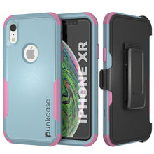Load image into Gallery viewer, Punkcase for iPhone XR Belt Clip Multilayer Holster Case [Patron Series] [Mint-Pink] (Color in image: Mint-Pink)
