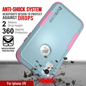 Punkcase for iPhone XR Belt Clip Multilayer Holster Case [Patron Series] [Mint-Pink] (Color in image: Mint)