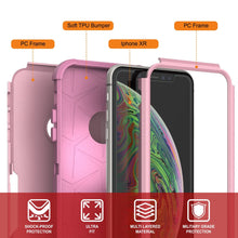 Load image into Gallery viewer, Punkcase for iPhone XR Belt Clip Multilayer Holster Case [Patron Series] [Pink] (Color in image: Mint-Pink)
