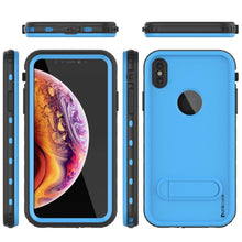 Charger l&#39;image dans la galerie, iPhone XR Waterproof Case, Punkcase [KickStud Series] Armor Cover [Light-Blue] (Color in image: Red)
