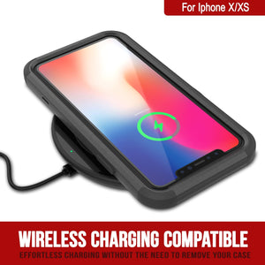 Punkcase for iPhone X Belt Clip Multilayer Holster Case [Patron Series] [Black] 