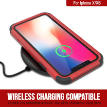 Load image into Gallery viewer, Punkcase for iPhone XS Belt Clip Multilayer Holster Case [Patron Series] [Red-Black] 
