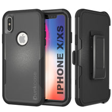 Load image into Gallery viewer, Punkcase for iPhone X Belt Clip Multilayer Holster Case [Patron Series] [Black] (Color in image: Black)

