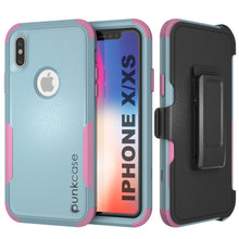Load image into Gallery viewer, Punkcase for iPhone XS Belt Clip Multilayer Holster Case [Patron Series] [Mint-Pink] (Color in image: Mint-Pink)
