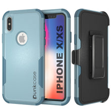 Load image into Gallery viewer, Punkcase for iPhone XS Belt Clip Multilayer Holster Case [Patron Series] [Mint] (Color in image: Mint)
