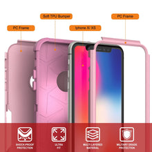 Load image into Gallery viewer, Punkcase for iPhone XS Belt Clip Multilayer Holster Case [Patron Series] [Pink] (Color in image: Mint-Pink)
