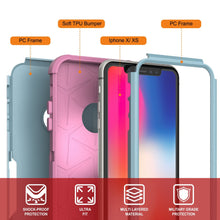 Load image into Gallery viewer, Punkcase for iPhone XS Belt Clip Multilayer Holster Case [Patron Series] [Mint-Pink] (Color in image: Black)
