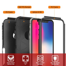 Load image into Gallery viewer, Punkcase for iPhone XS Belt Clip Multilayer Holster Case [Patron Series] [Black] (Color in image: Mint)
