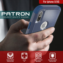 Load image into Gallery viewer, Punkcase for iPhone X Belt Clip Multilayer Holster Case [Patron Series] [Navy] (Color in image: Red-Black)
