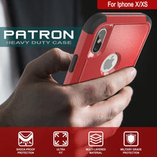 Load image into Gallery viewer, Punkcase for iPhone XS Belt Clip Multilayer Holster Case [Patron Series] [Red-Black] (Color in image: Black)
