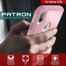 Load image into Gallery viewer, Punkcase for iPhone X Belt Clip Multilayer Holster Case [Patron Series] [Pink] (Color in image: Red-Black)
