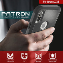 Load image into Gallery viewer, Punkcase for iPhone XS Belt Clip Multilayer Holster Case [Patron Series] [Black] (Color in image: Red-Black)
