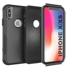Load image into Gallery viewer, Punkcase for iPhone X Belt Clip Multilayer Holster Case [Patron Series] [Black] 
