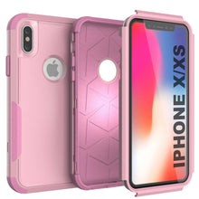 Load image into Gallery viewer, Punkcase for iPhone XS Belt Clip Multilayer Holster Case [Patron Series] [Pink] 
