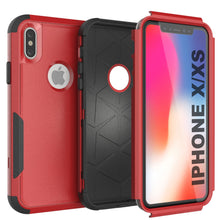 Load image into Gallery viewer, Punkcase for iPhone XS Belt Clip Multilayer Holster Case [Patron Series] [Red-Black] 
