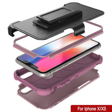 Load image into Gallery viewer, Punkcase for iPhone XS Belt Clip Multilayer Holster Case [Patron Series] [Pink] 
