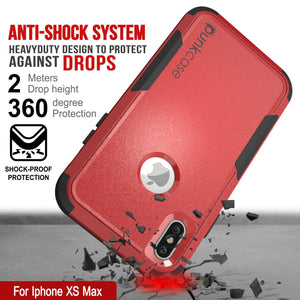 Punkcase for iPhone XS Max Belt Clip Multilayer Holster Case [Patron Series] [Red-Black] (Color in image: Pink)