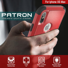 Load image into Gallery viewer, Punkcase for iPhone XS Max Belt Clip Multilayer Holster Case [Patron Series] [Red-Black] (Color in image: Black)
