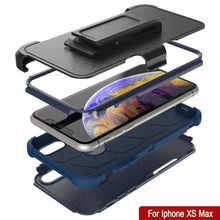 Charger l&#39;image dans la galerie, Punkcase for iPhone XS Max Belt Clip Multilayer Holster Case [Patron Series] [Navy] 
