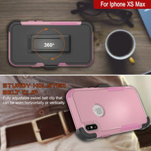 Charger l&#39;image dans la galerie, Punkcase for iPhone XS Max Belt Clip Multilayer Holster Case [Patron Series] [Pink] 
