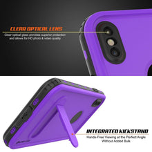 Charger l&#39;image dans la galerie, iPhone XS Max Waterproof Case, Punkcase [KickStud Series] Armor Cover [Purple] (Color in image: Light Blue)
